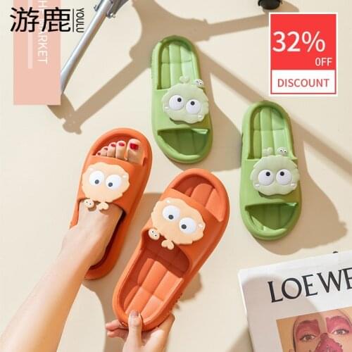 New Cartoon Cloud Women Shoes Thick Soft Platform Bathroom Slippers Light Non-slip Indoor Sandals Zapatos De Mujer