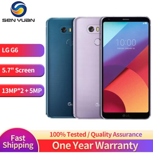 Original Unlocked LG G6 G600 Quad Core 5.7 Inches 4GB RAM 32GB/64GB ROM Single SIM Dual Camera 13.0MP LTE G6 Mobile Phone