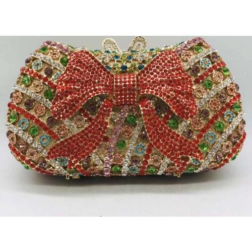 Diamond with Crystal Day Clutch Lady Wallet Party Banquet Wedding Purse lady Casual Chain Cross body Bag Shoulder Bags for Party