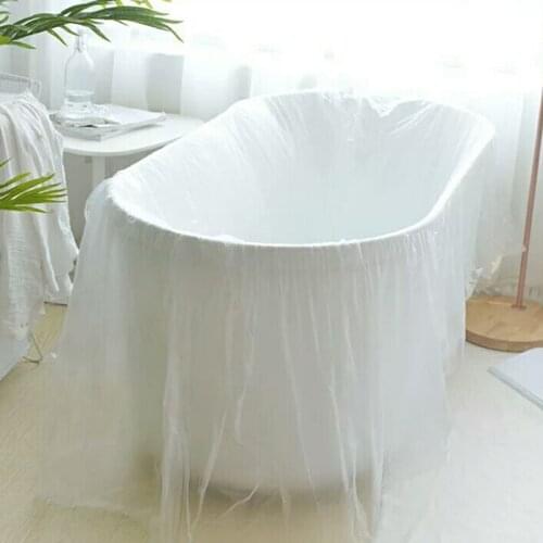 Thickened Disposable Bathtub Cover Bag Family Hotel Health Bath Tub Film Home Decor Salon Household Bag Lining Clear