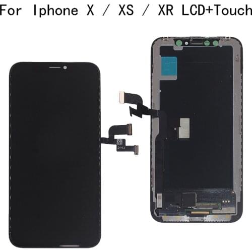 High Quality LCD For iPhone X XS XR Flexible Rigid Hard OLED For iPhone X XS GX AMOLED LCD Display Soft Screen with 3D touch