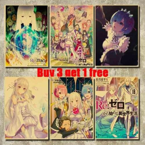 Japanese anime ReLife in a different world from zero Poster Decor kraft wall paper High Quality Painting For home/bar Decors