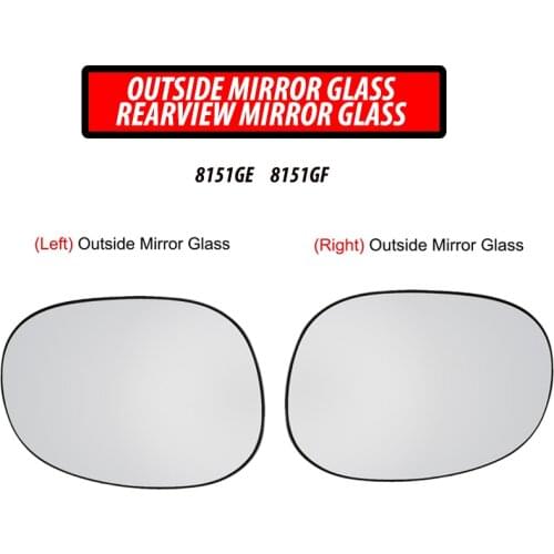 Left Right Outside Mirror Glass Rearview Mirror Glass replacement for CITROEN C2 C3I C3 Pluriel XSARA Picasso 8151GE 8151GF