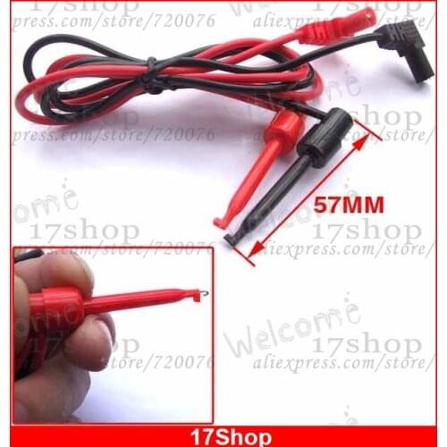 1 set Multimeter Probes BANANA PLUG TO Hook Test Clip Cable