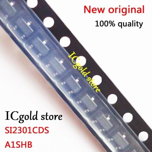 100pcs SI2301CDS SI2301BDS SI2301 A1SHB SOT23-3