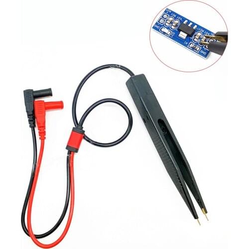 250V Test Clip Probe SMD Inductor Test Meter Wire Tips Probe Leads Wires Gold-plated Probes for Resistor Multimeter Capacitor