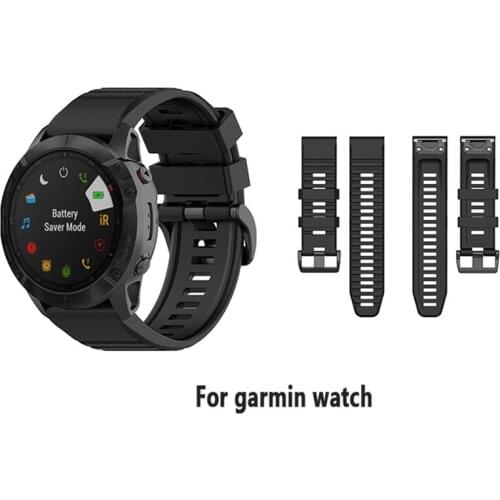 26mm 22mm 20mm Watch band for Garmin Fenix 5 5X 3 3 HR Fenix 6X 6 6S S60 MK1 forerunner 945 635 Quick Release Silicone Strap