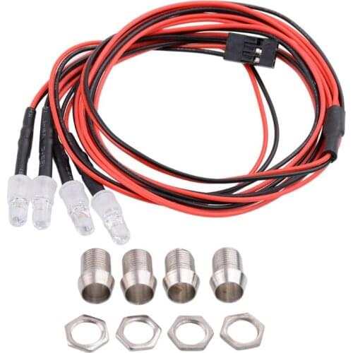 4 Light Kit RC Car Accessories Led Remote Controlr Light for 1/10 1/8 Remote Control Drift /Flat Car