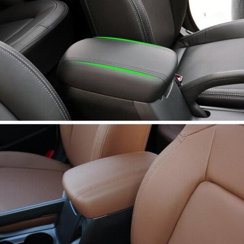 Car Microfiber Leather Interior Center Armrest Box Cover Sticker Trim For Kia Sportage 2011 2012 2013 2014 2015 2016