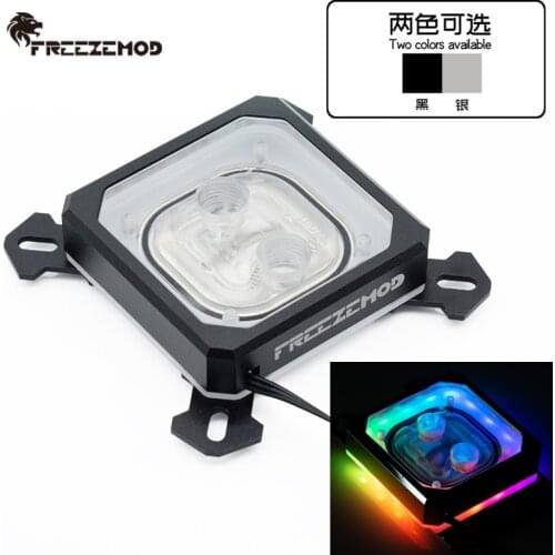 FREEZEMOD Computer CPU Water Cooling Block For INTEL LGA 1151 115X 2011 5V 3pin RGB Light Copper Base Plate. INTEL-PK5E