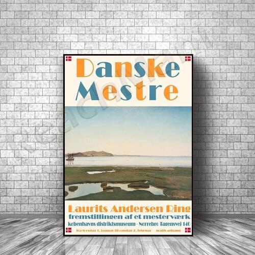 Famous exhibition posters are printed by L.A. Ring Danish Museum. Decorative canvas posters