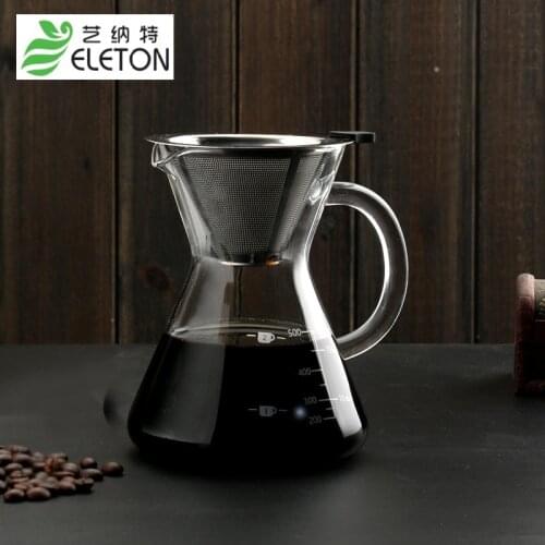 Coffee pot hand drip coffee cup glass filter funnel drip pot share Moka Coffee Maker Mocha Espresso Stovetop Filter maker