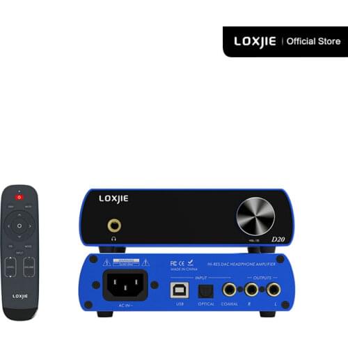 LOXJIE D20 Desktop Headset Partner HIFI Digital Audio DAC & Headphone Amplifier DAC Chip AK4497 DSD512 Auto Screen
