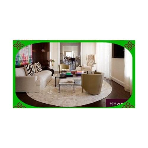Fashionable art carpet 100% natural genuine cowhide leather wholesale prayer rugs