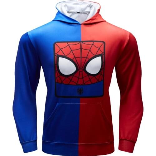 Mens Running Gym Hoodies 2021 Hot Sale Men 3d Cartoons Printing Long Sleeve Hooded Tight Sports Shirts Breathable