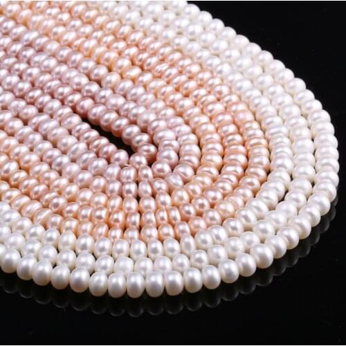 Natural Freshwater Pearl All Round Pearl White / Pink / Purple For Making Necklaces Bracelets And Earrings 5-6mm