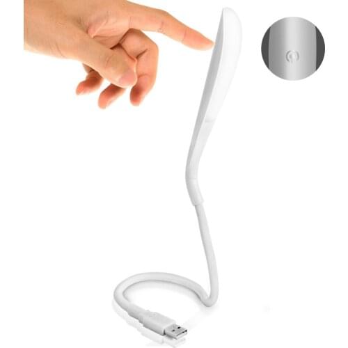 New Flexible Touch USB LED Nightlight Aluminum alloy Lamp With High Soft Brightness for Laptop PC Keyboard Power Bank