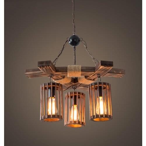 Industrial Light Vintage Hemp Rope Chandelier Bar Restaurant Barber Salon Hot Pot Clothing Store Chandelier