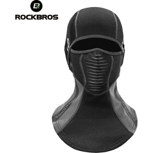 ROCKBROS Winter Climbing Hiking Fleece Thermal Keep Warm Windproof Cycling Face Balaclava Running Fishing Skiing Hat Headwear