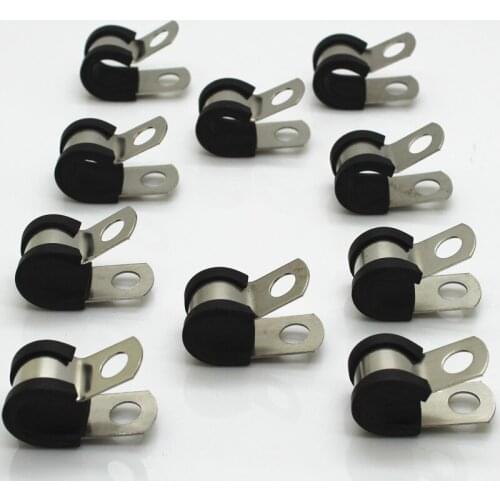 Garden Misting System Water Cable Clips Pipe Clamps for 3/8 inch misting tubes applied for 9.52mm high pressure tubes 10 pcs