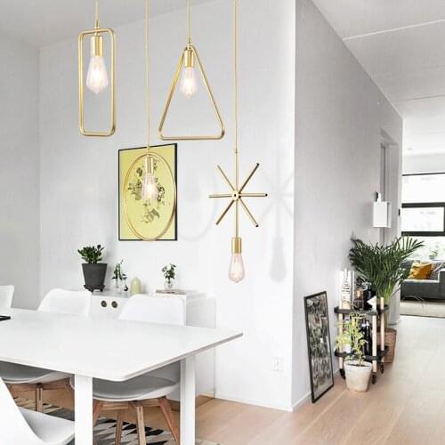 Nordic modern led stone led iron kitchen dining bar pendant lights chandelier hanging lamp modern led chandelier dining rooom