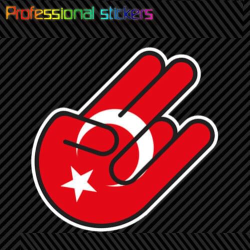Turkish Shocker Sticker Die Cut Decal Self Adhesive Vinyl Turkey Crescent Star Stickers for Motos, Cars, Laptops, Phone