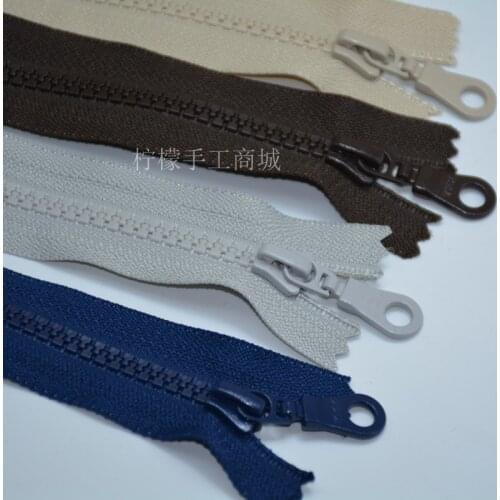 Ykk5 Resin Closed Zipper 15-30cm Dark Blue Light Grey Coffee Light Rice Clothing Pocket Bag Shoes Zipper