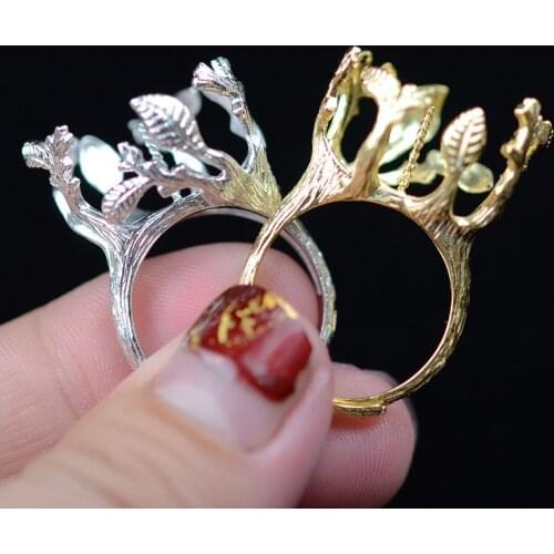 QIAOBEIGE 1pc fashion DIY Women Rings big Baroque Style Wedding covered pearl Ring Statement Jewellery Vintage Ring Accesories