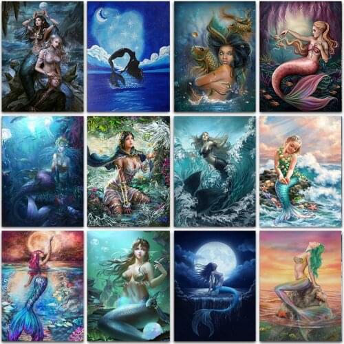 Zooya 5D Diy Diamond Painting Sexy Mermaid New 3D Diamond Crystal Embroidery Cross Stitch Mosaic Wall Home Decor Art Gift Lx342