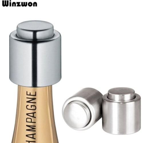 1Pcs Silver Stainless Steel Wine Bottle Stopper Champagne Vacuum Saver Preserver Pump Sealer Home Kitchen Restaurant Bar Tool