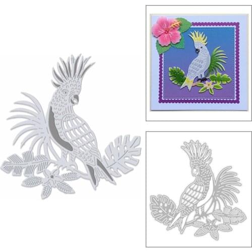 2020 New Animal Parrot Bird Metal Cutting Dies and Leaves Die Cut Scrapbooking For Crafts Greeting Card Making No Stamps Sets