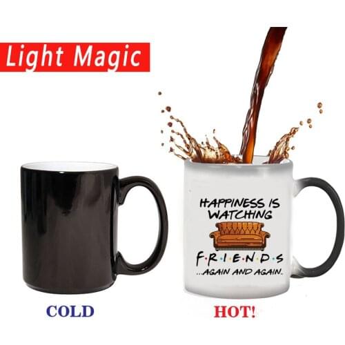 2020 Personalised Friends Gift Mug Color Changing Coffee Mugs Cup Friends Gift Custom Printed Name Text Mug Dropshipping