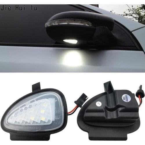 2X White Under LED Side Mirror Puddle Lights Direct For Golf GTi MK6 6 MKVI 2010-2014 C45 Golf Cabriolet 2012-2015 Free Shipping