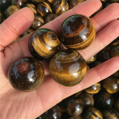 4pcs energy crystal cute size natural stones and minerals tiger eye quartz ball healing crystals sphere remove negative energy
