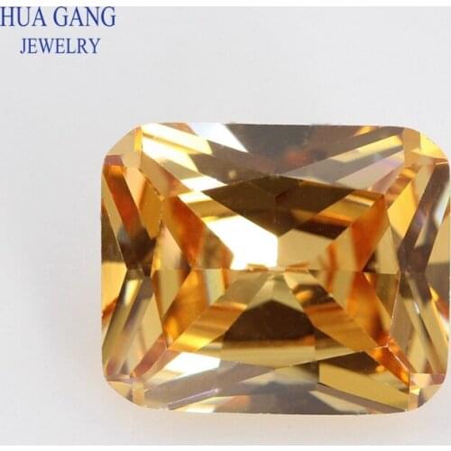 5A Champagne Octangle Shape Cut CZ Stone Synthetic Gems Cubic Zirconia For Jewelry Size 3x4~18x25mm Free Shipping