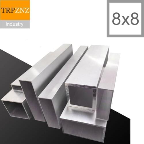 8x8mm,1mm thick,Aluminum alloy square tube profile,Aluminum alloy rectangular pipe,Model bracket, decoration materials