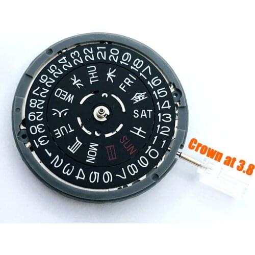 Watch Movement Seiko nh36 Movement Kanji dial Fit Seiko 5 SPRD SKX007 SKX009 Crown at 3.8 O'clock Mens Watches Man Watch Repair