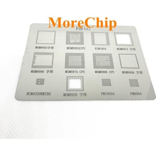 For LG BGA Stencil MSM8996 MSM8992 MSM8974 CPU RAM PM8994 PMI8994 BCM4339HKUBG Reballing IC Direct Heating Template Thicken A499