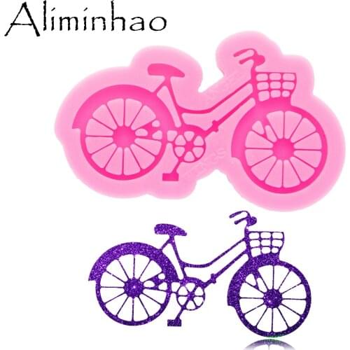 DY0556 Shiny Glossy Bicycle Keychain Mould Silicone Epoxy Resin Mold Jewellery Making