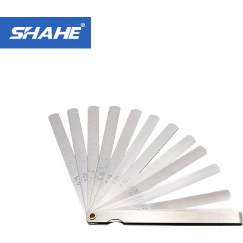 SHAHE 150 mm length 17 Blades Feeler Gauge Metric Feeler Gauge 0.02-1.00 mm Measurement Instruments
