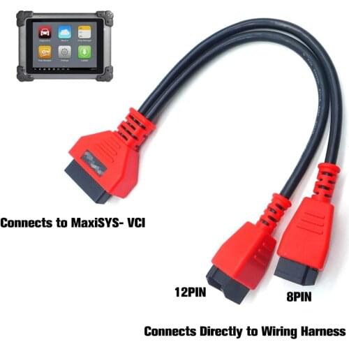 FAST Ship For Chrysler Programming Cable 12+8 Connector For Autel DS808 Maxisys 906 908 PRO Elite Autel Chrysler 12+8 Adapter