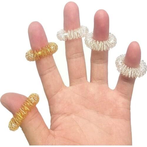Spiky Sensory Finger Rings Stress Relief Massager Toy Acupressure Stress Toys Anxiety And Finger Relief Ring Spiky P9T4