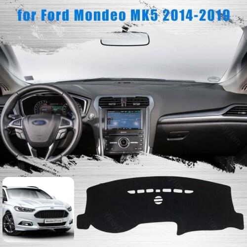 Car Dashboard Cover Dash Mat for Ford Mondeo MK5 2014-2019 Auto Non-slip Sun Shade Pad Carpet