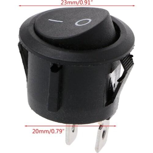 On/Off Round Rocker Switch + Female Crimp Spade Connectors Car Boat