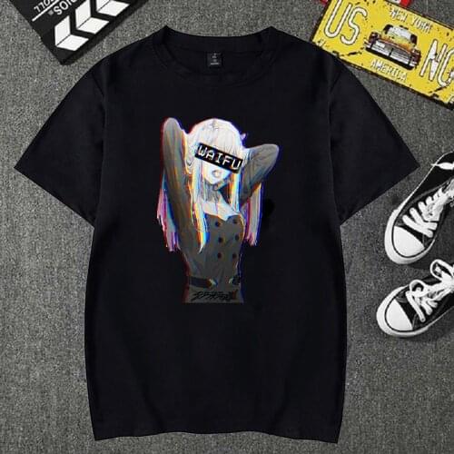 Cool Cartoon T Shirt Women Men Fashion Anime Zerotwo Clothes T-shirt Summer Street Style Tshirt Hip Hop Top Tees