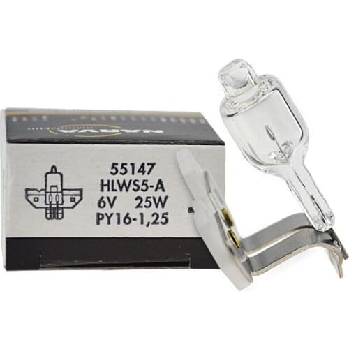 Narva 55147 HLWS5-A 6V 25W bulb,PY16-1.25,Zeiss Jena microscope light,6V25W low voltage halogen lamp with metal wing