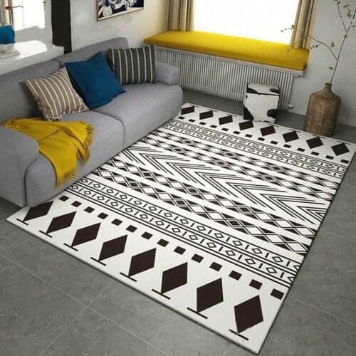 Bohemian style Simple Soft Polyester Carpets For Living Room Bedroom Rugs Home Carpet Delicate Area Rug Floor Door Mat Rug