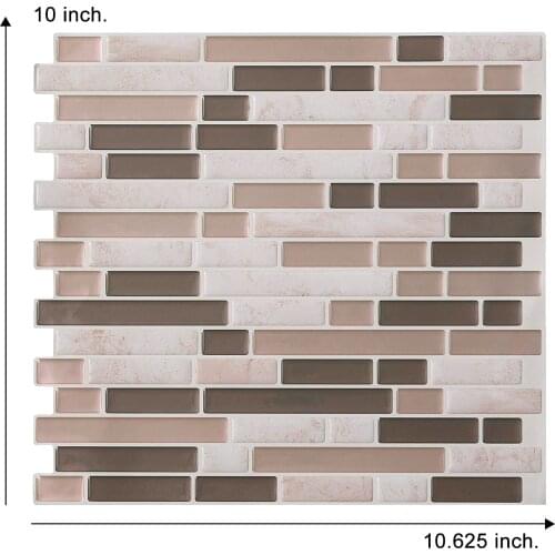 3D Self Adhesive Mosaic Wall Tile Peel and Stick Wallsticker Tile DIY Kitchen Cooking Concepts Foil Backsplash Wall Tile Sticker