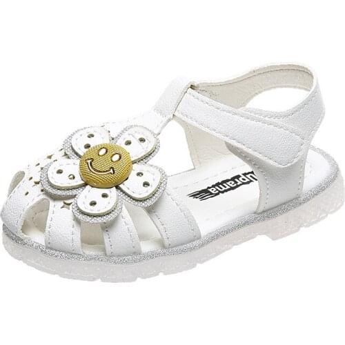 Girls Baby Sandals Cute Soft Bottom Beach Shoes Princess Shoes Toes Capped Floral for Party Causal Flats for Kids Non-slip Hot