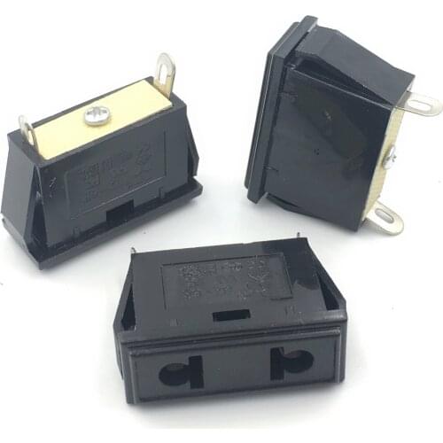 Chassis Female 2PIN AC US Nema 1-15R Inline Socket Plug Adapter Industrial Power Connector Supply Output Outlet 10A/250V socke